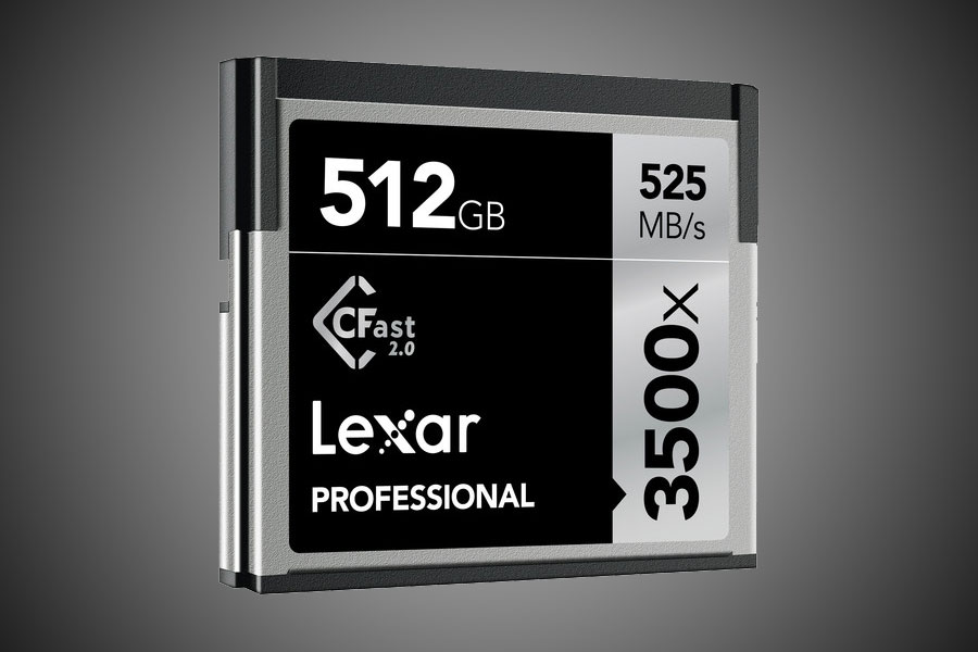 کارت CFast 2.0 لکسار با حجم 512 گیگابایت