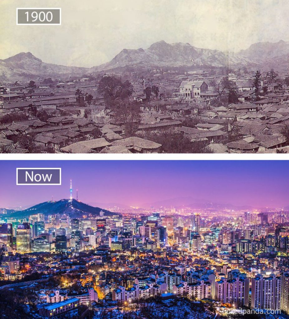 ۲۵ عکس از شهر‌های مشهور که تغییرات آن‌ها را از گذشته تاکنون نشان می‌دهد