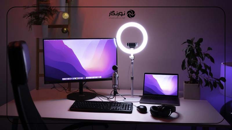 فرآیند تعمیر رینگ لایت و نمایشگر در شرکت نورنگار