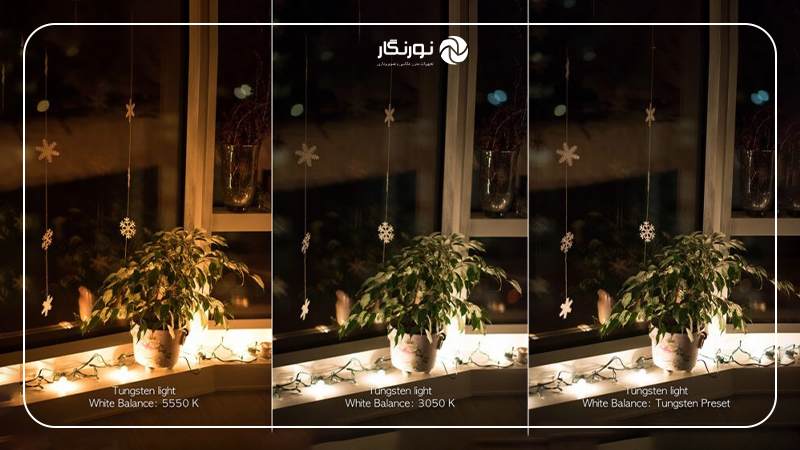 مثال تصویری: تاثیر وایت بالانس بر رنگ نور