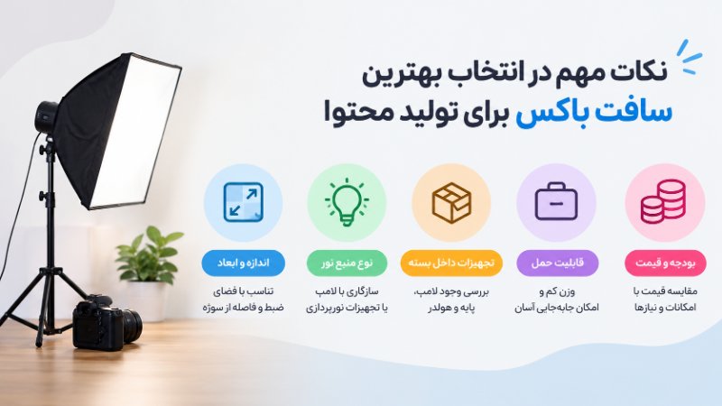 نکات مهم انتخاب بهترین سافت باکس برای تولید محتوا و خرید مدل مناسب
کپی متن جایگزین