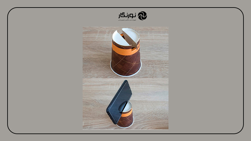 ساخت استند موبایل با لیوان