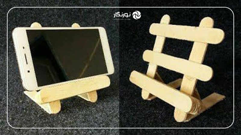 ساخت استند موبایل؛ ساخت استند گوشی با چوب بستنی