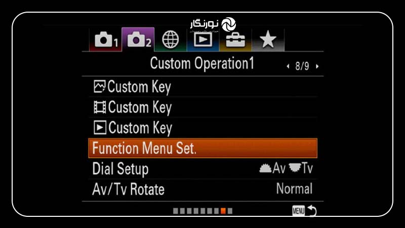 تنظیم منوی عملکرد (Function Menu Set.): پیش‌فرض