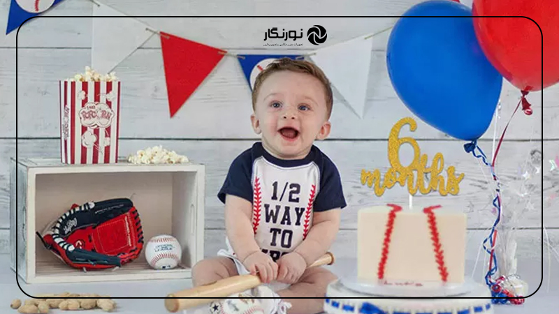 ایده عکس ماهگرد نوزاد پسر