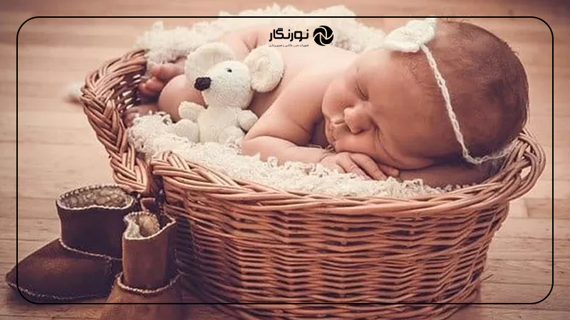 عکس نوزاد با سبد