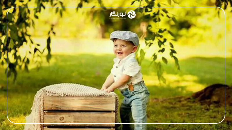 ژست عکس بهار نوزاد پسر