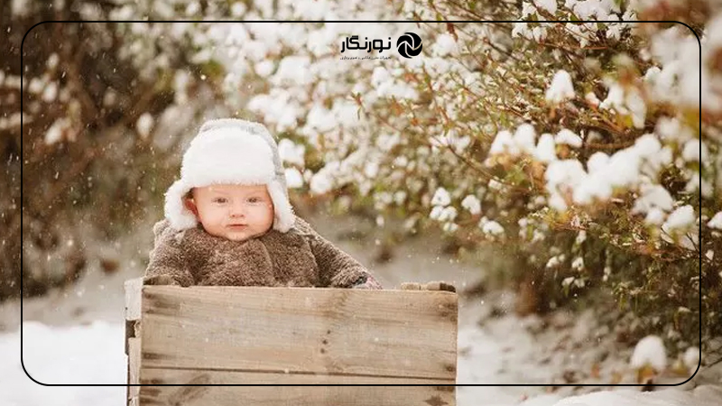 عکس زمستانی نوزاد