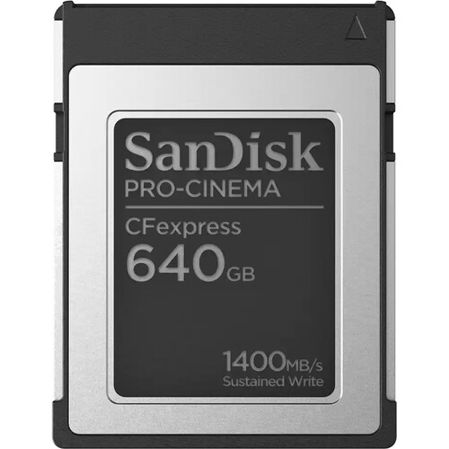 کارت حافظه سندیسک 640GB PRO-CINEMA : قابلیت ضبط 8K و سرعت خواندن بالا