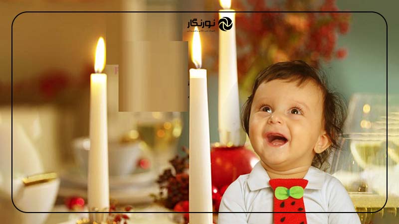 استفاده از نورپردازی ملایم شمع‌ها
