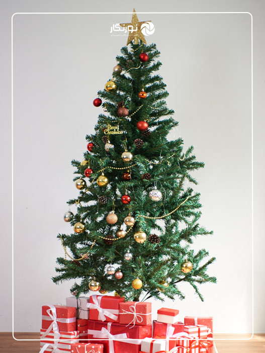 یک درخت زیبا را در برف تزئین کنید