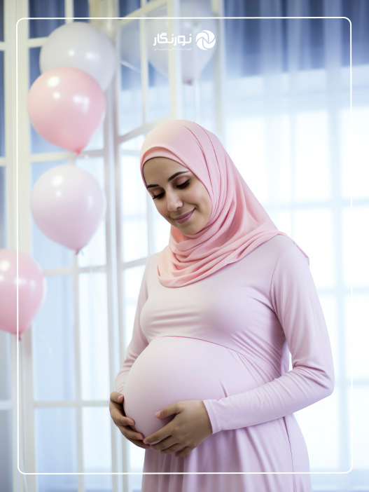 بادکنک آرایی برای عکاسی در دوران بارداری