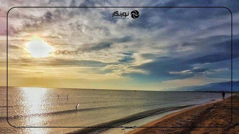 ساحل رودسر؛ ثبت لحظات غروب در یکی از آرام‌ترین سواحل گیلان