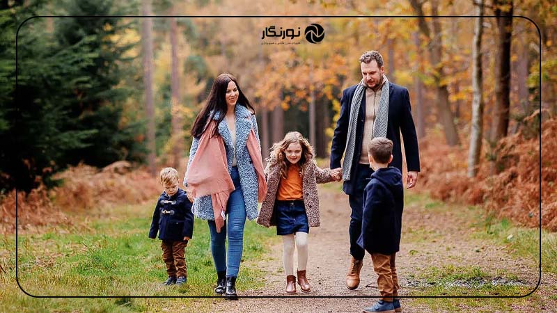عکاسی در حال پیاده‌روی با دوستان یا خانواده