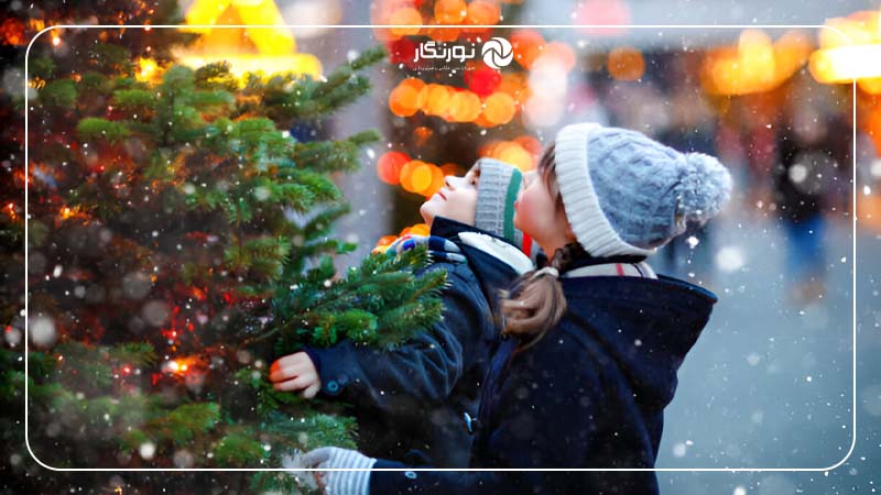 بهره‌گیری از نور طبیعی و تجهیزات تزئینی عکاسی کریسمس
