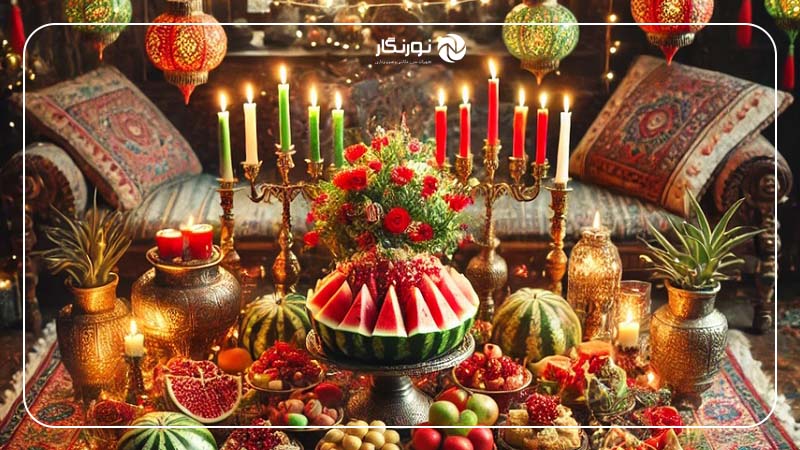 نورپردازی ملایم با شمع و چراغ‌های تزئینی