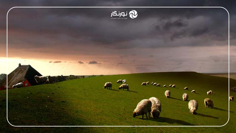 خط افق شیب‌دار