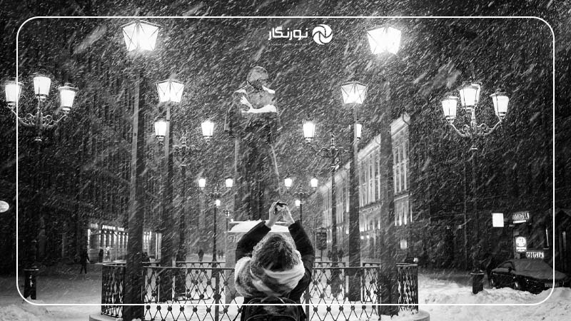عکاسی خیابانی در برف