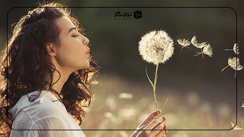 ژست فوت کردن گل قاصدک