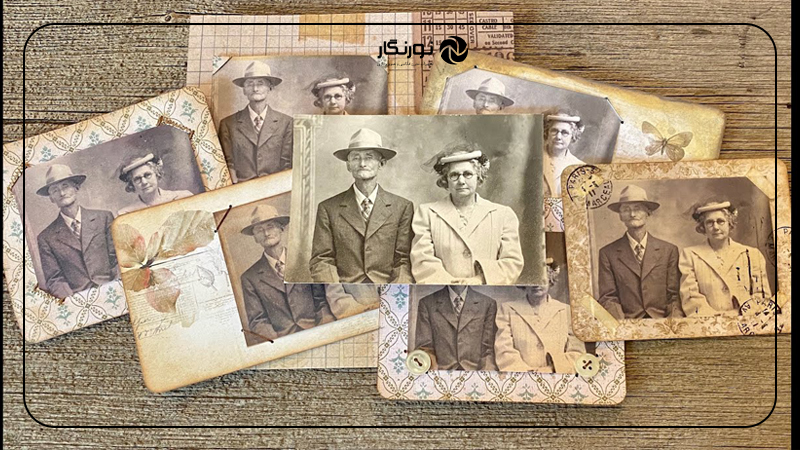 مراحل تبدیل عکس قدیمی به کارت پستال وینتیج با کمک هوش مصنوعی