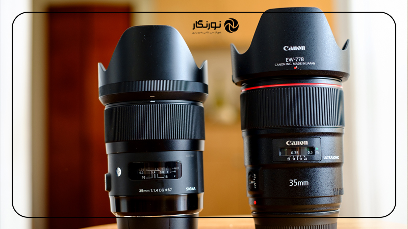 مقایسه لنز Sigma 35mm با Canon 35mm| انتخاب بهتر برای عکاسان حرفهای