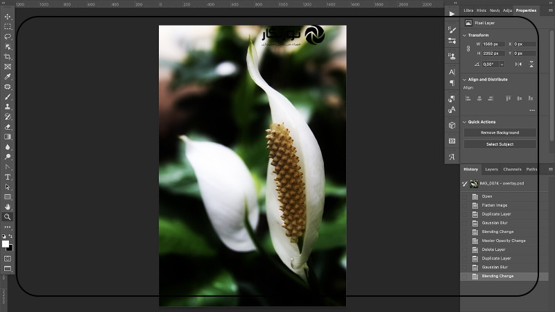 تصویر میانی ۲ - حالت ترکیبی Overlay: راهنمای جامع ویرایش عکس