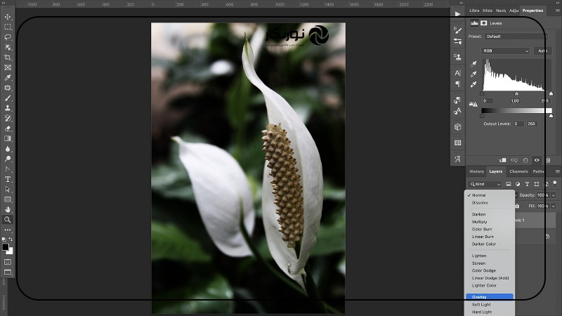 تصویر میانی ۶ - حالت ترکیبی Overlay: راهنمای جامع ویرایش عکس