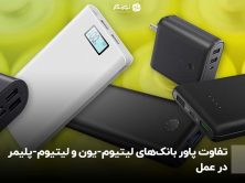 تفاوت پاور بانک‌های لیتیوم-یون و لیتیوم-پلیمر در عمل