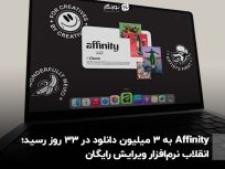 Affinity به ۳ میلیون دانلود در ۳۳ روز رسید؛ انقلاب نرم‌افزار ویرایش رایگان