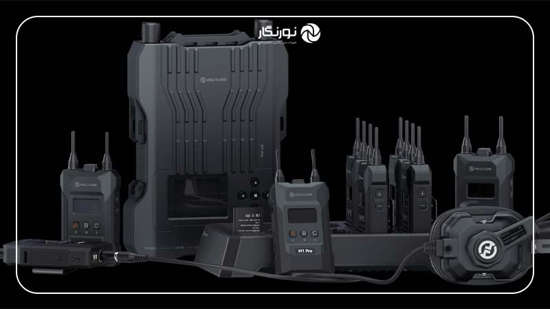 برد بالا و پوشش ۳۶۰ درجه سیستم اینترکام Hollyland Solidcom M1 Pro