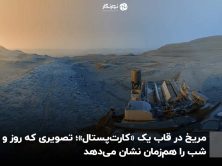 مریخ در قاب یک «کارت‌پستال»؛ تصویری که روز و شب را هم‌زمان نشان می‌دهد