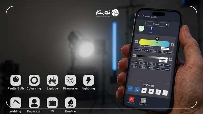 افکتهای نوری داخلی چراغ SWIT Mini-150B
