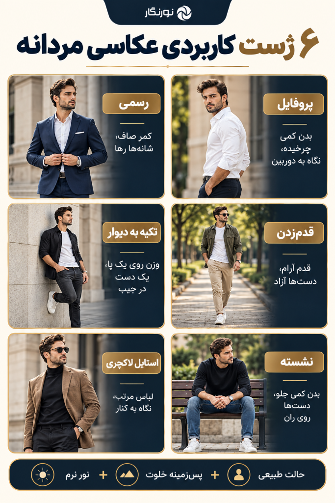 ژست عکاسی مردان