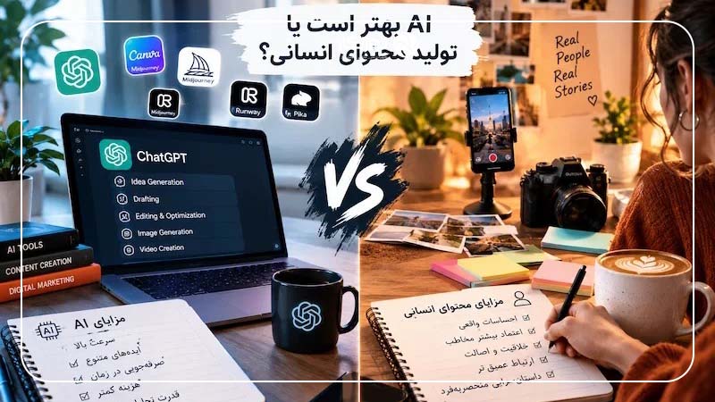 AI بهتر است یا تولید محتوای انسانی