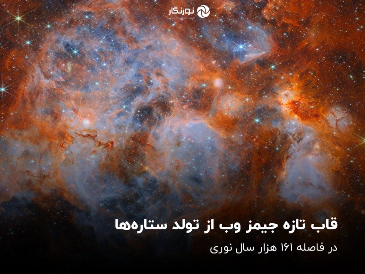 تصویر تازه جیمز وب از تولد ستاره‌ها؛ این ابرهای رنگی ۱۶۱ هزار سال نوری دورند