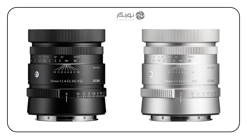 نسخه مشکی و نقرهای لنز سیگما 50mm F1.4 CL DG