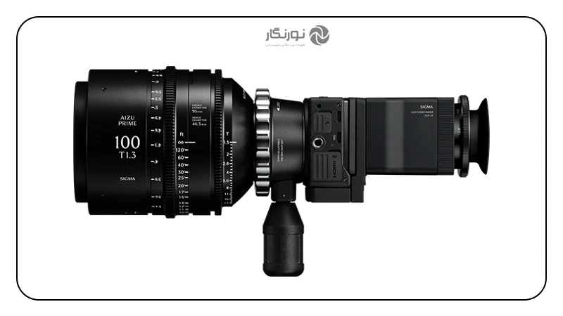 دوربین Sigma FP2 همراه لنز سینمایی و منظرهیاب جانبی