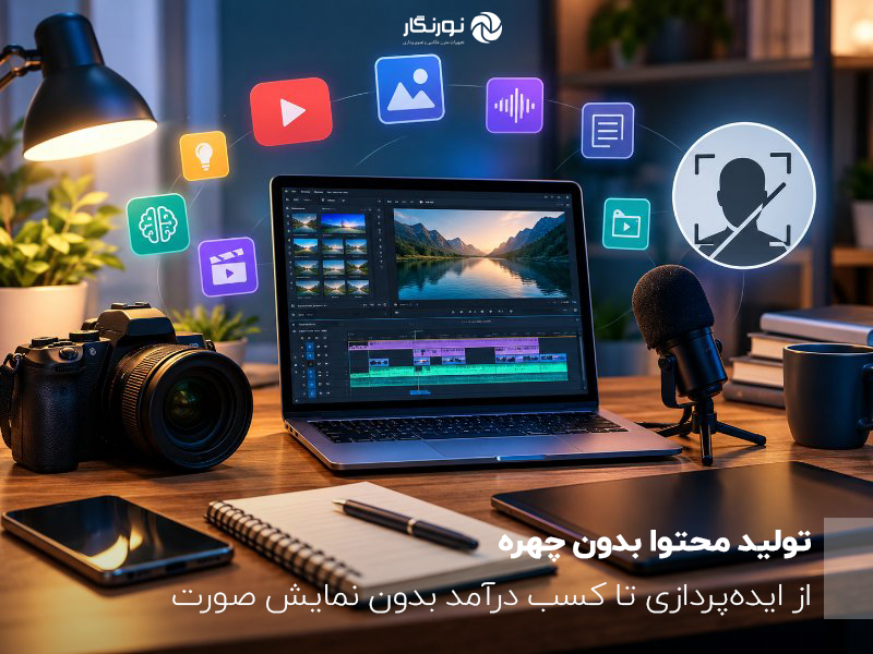 تولید محتوا بدون چهره از ایدهپردازی و ساخت ویدیو تا کسب درآمد آنلاین