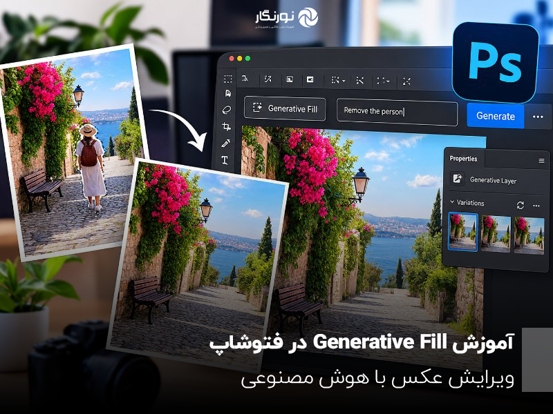 آموزش Generative Fill در فتوشاپ برای حذف اشیا و ویرایش تصاویر با هوش مصنوعی
