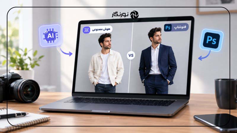 مقایسه روش تغییر لباس در عکس با هوش مصنوعی و نرمافزار فتوشاپ