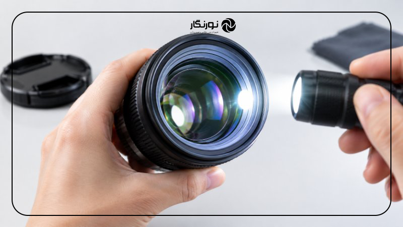 بررسی عدسی لنز دوربین برای تشخیص قارچ و آسیب‌های احتمالی