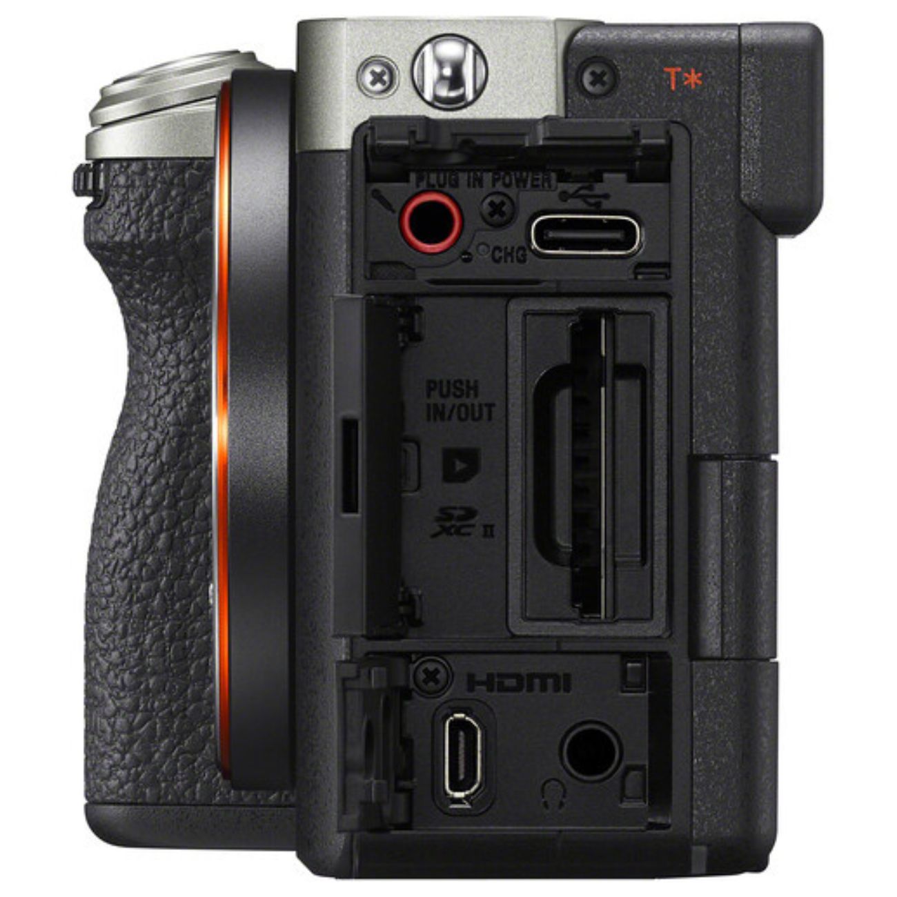 درگاه HDMI و کارت حافظه دوربین بدون آینه سونی  Sony a7C II Mirrorless Camera Silver