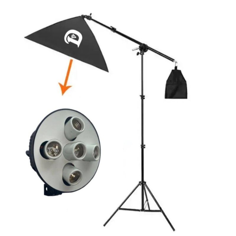 نور ثابت سافت باكس 5 لامپ بوم استند دياموند Diamond 5 lamps boom stand softbox