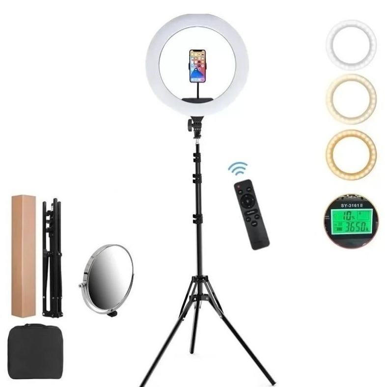 رينگ لايت میروتک همراه با آینه MiroTech SY-3161 III ring light with mirror