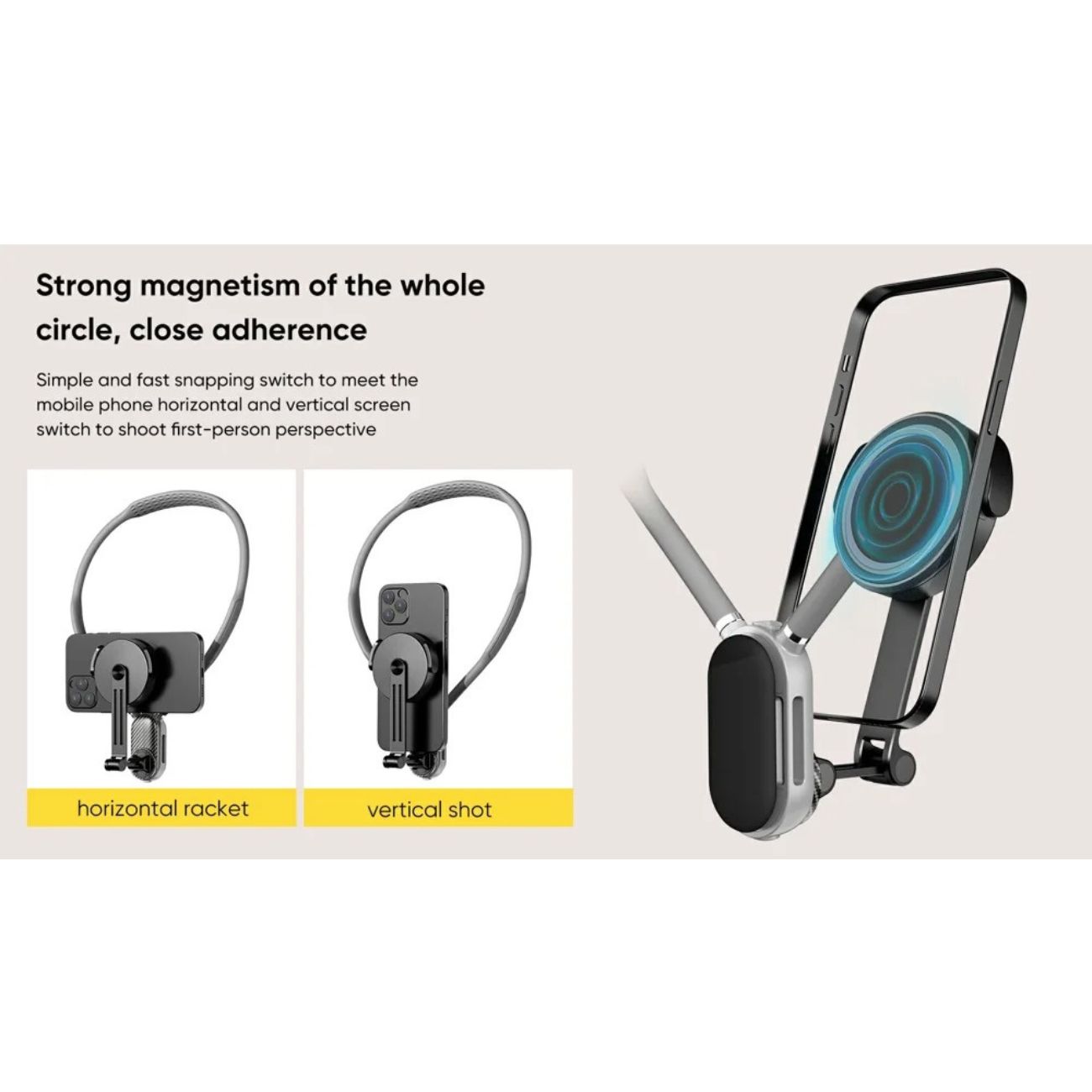 تصویر سه رخ هولدر گردنی موبایل دریم لایت Dream light SCS-NH001 Neck Phone Holder