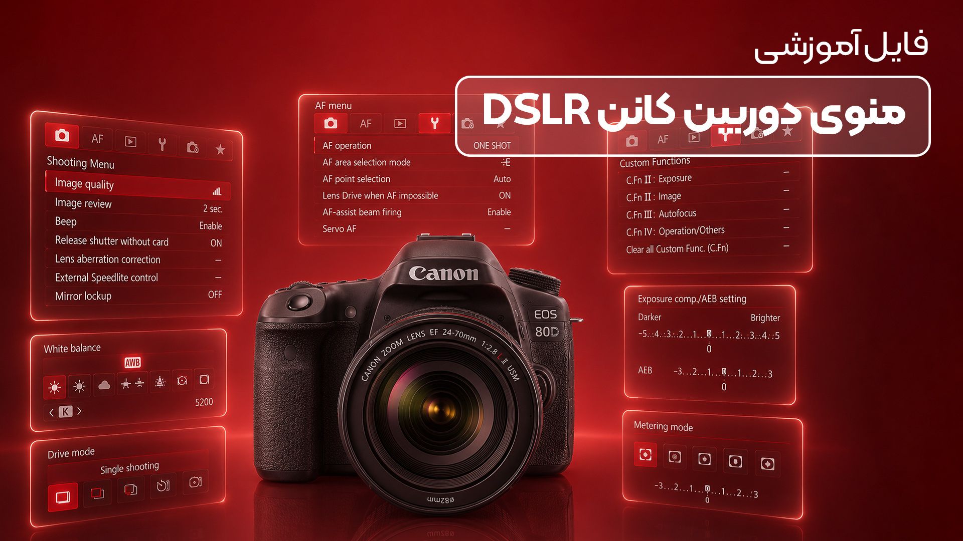 فایل آموزشی ویدیویی منوی دوربین کانن