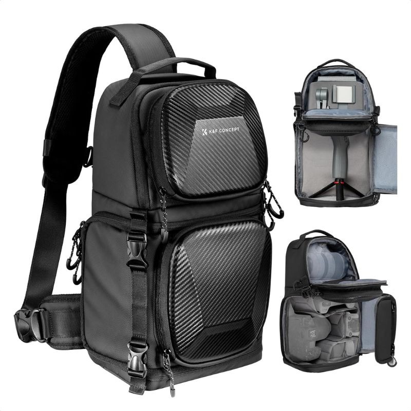 کوله پشتی دوربین k&f concept Crossbody Bag Hardshell Camera Backpack