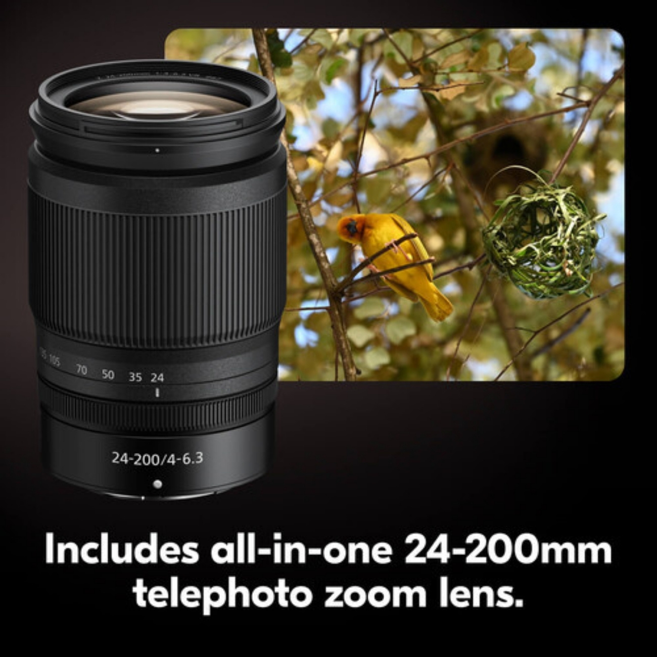 دوربین عکاسی نیکون شامل لنز زوم تله فوتو Nikon Z5 II Mirrorless Camera with 24-200mm f/4-6.3 Lens