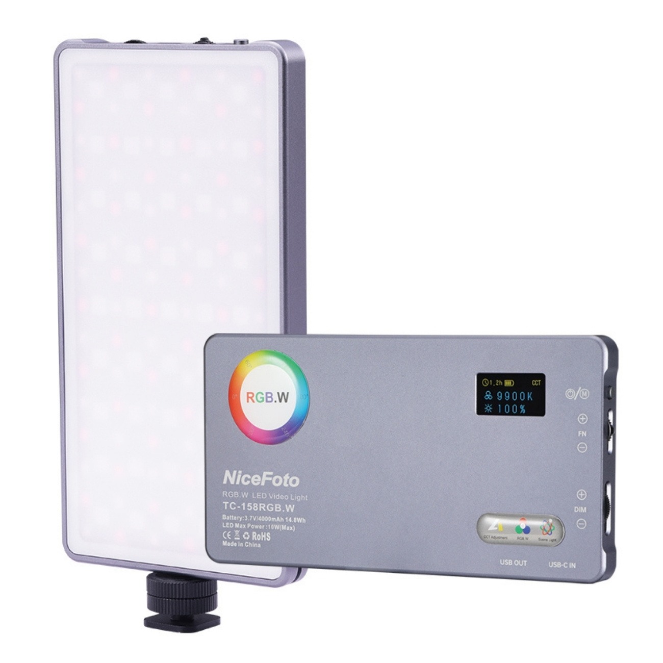نور ثابت ال ای دی نایس فوتو NiceFoto TC-158RGB.W RGB LED video light