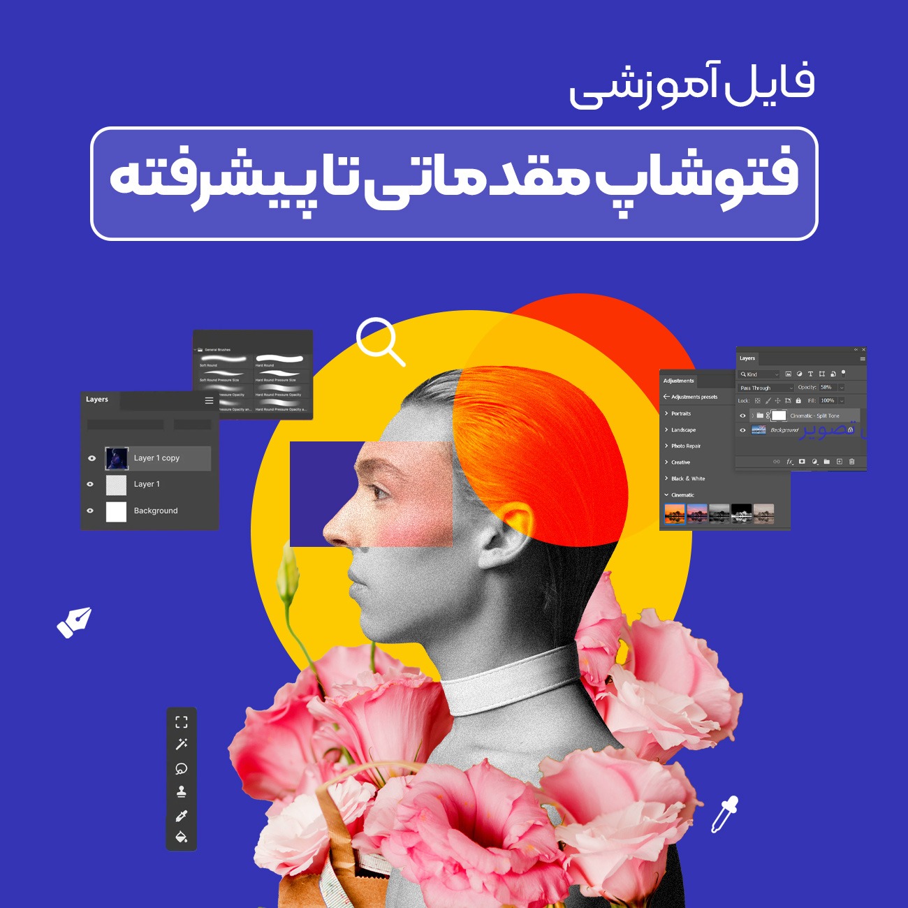 ویدیو آموزشی مقدماتی تا پیشرفته فتوشاپ